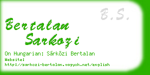 bertalan sarkozi business card